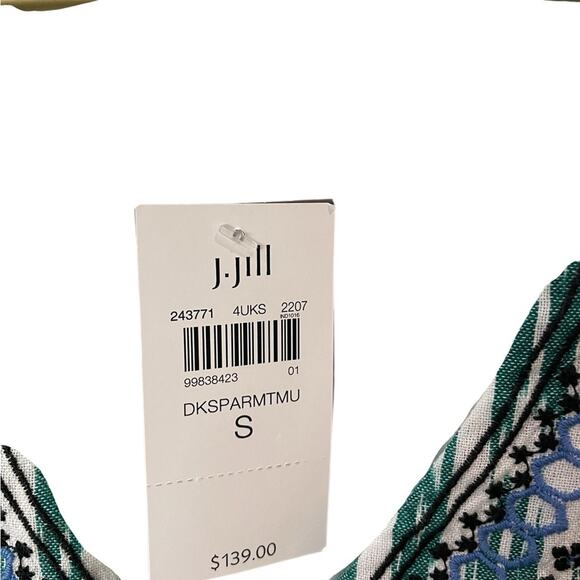 J. Jill Sleeveless Midi – Soft Teal Cotton Dress, Size Small, NWT - Picture 4 of 8